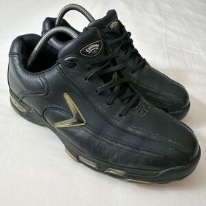 Callaway Mens Bio-Kinetic Black Lace Up Golf Shoes Size 9 Gently Used Shoes Turf